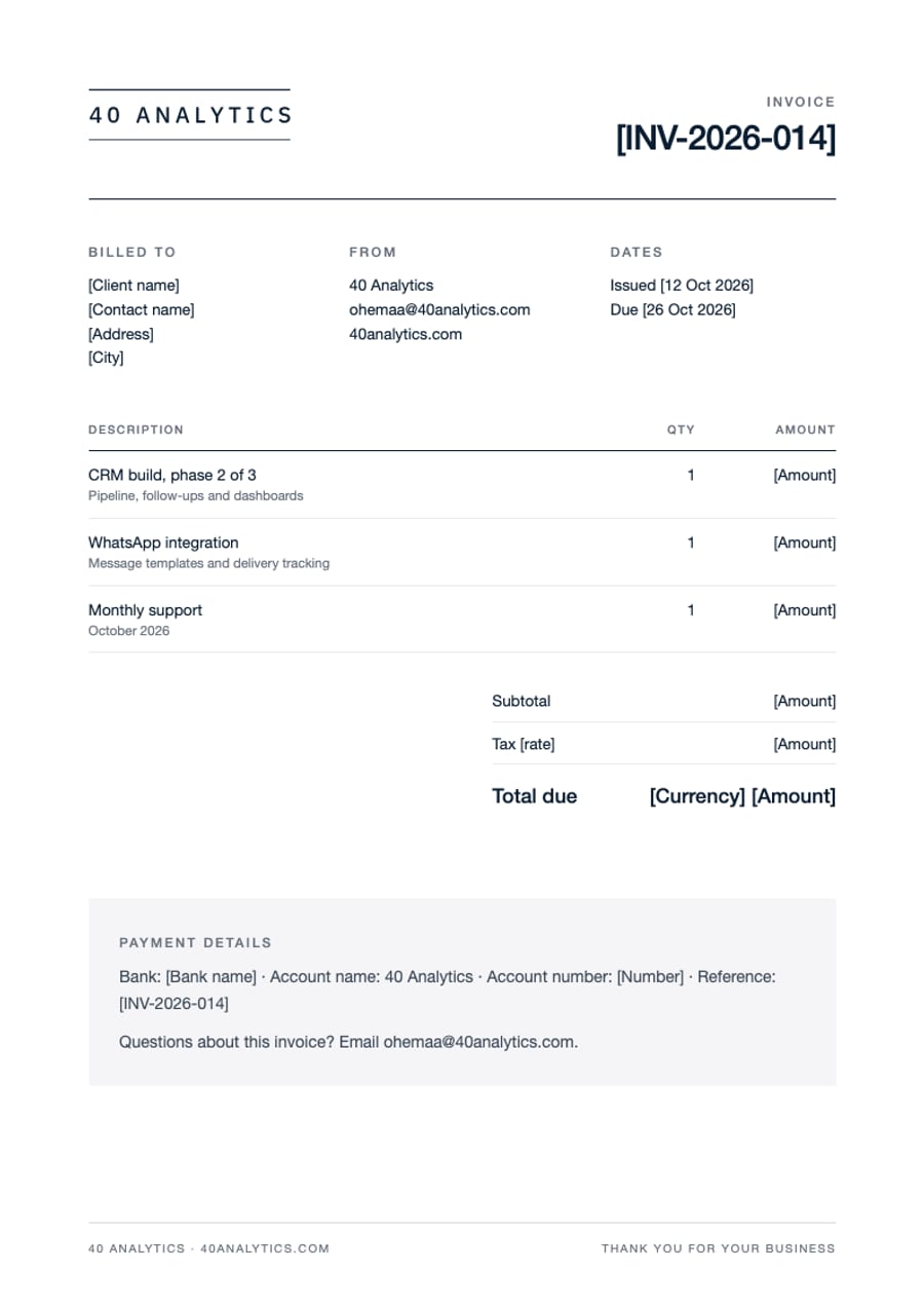 Invoice template